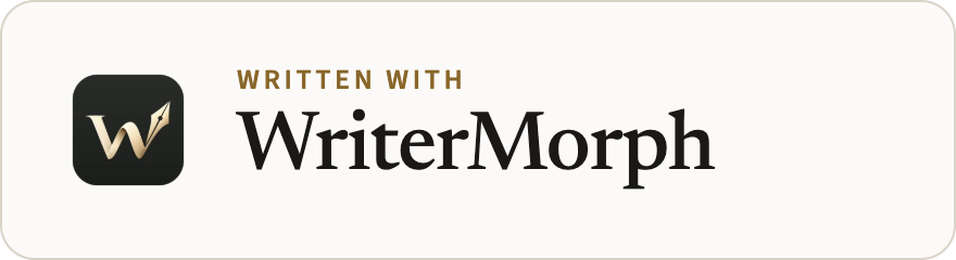 Badge: Written with WriterMorph