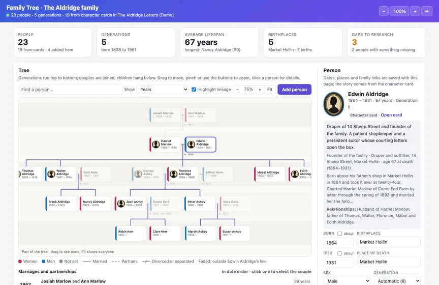 The Family Tree Live Page