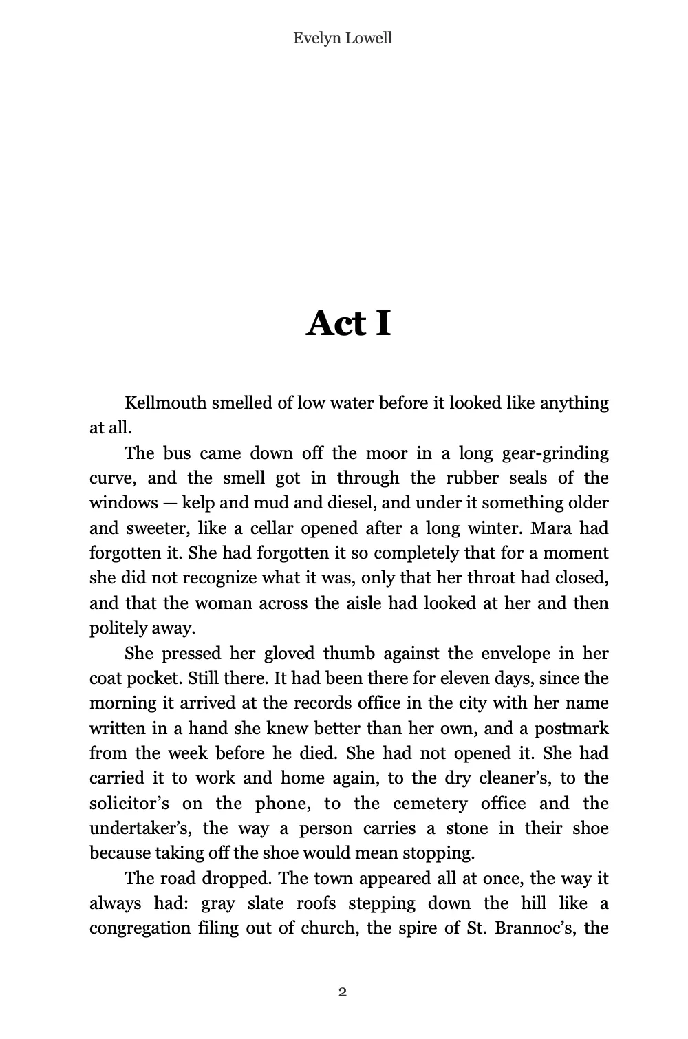 Paperback style: a page of The Salt Archive in Compile Studio